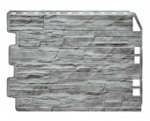 Панель фасадная Фасайдинг Дачный Скол 3D Светло-серый