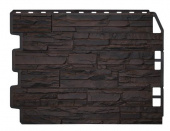 Панель фасадная Фасайдинг Дачный Скол 3D Темно-коричневый