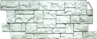 Панель фасадная FineBer Камень дикий Жемчужный 1,117 * 0,463 м